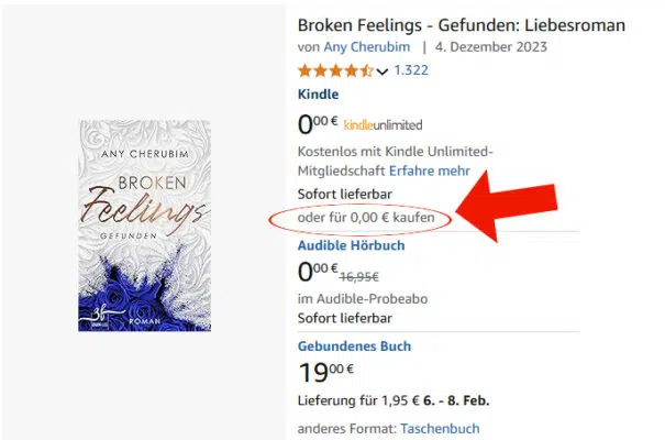 Buch für 0€ bei Amazon.de